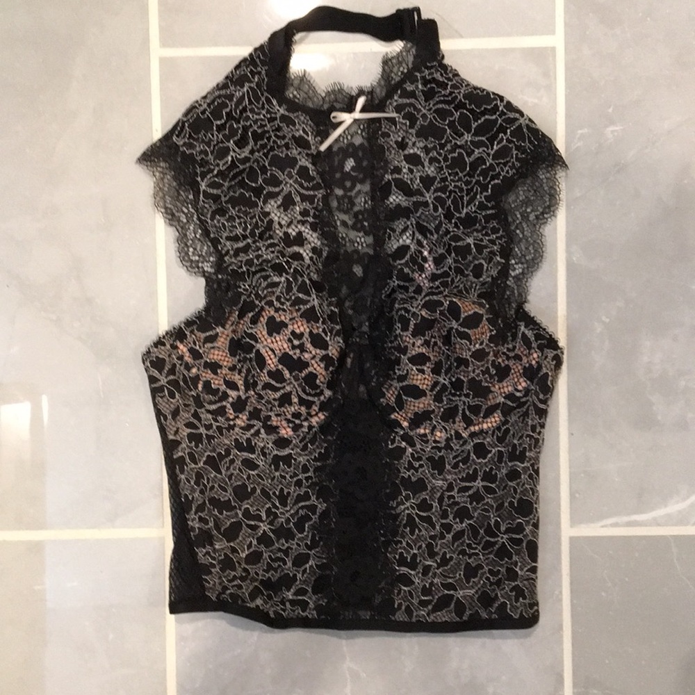Victoria’s Secret High Neck Lace Bustier